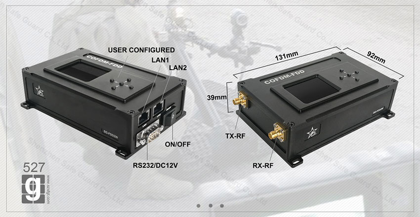 COFDM-FDD 2W UAV/Robot Ethernet Radios SG-FDD2W COFDM-FDD 2W UAV/Robot Ethernet Radios SG-FDD2W